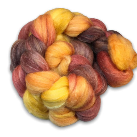 60% superwash merino, 30% bamboo rayon, 10% nylon spinning fiber