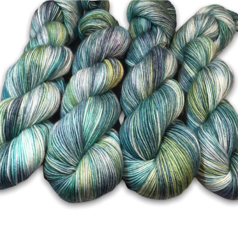 BFL silk nylon high twist sock yarn