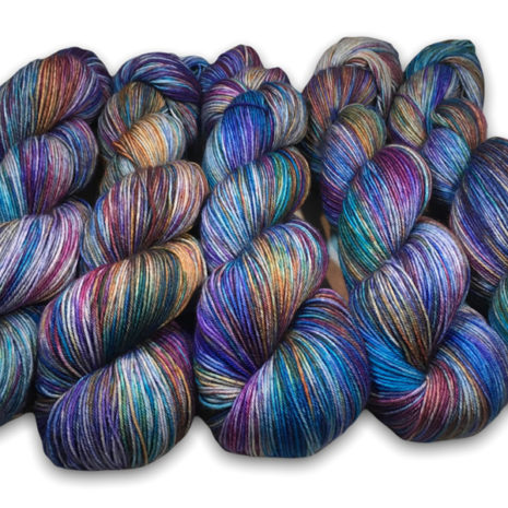 Fingering weight 2 ply merino nylon hand dyed yarn