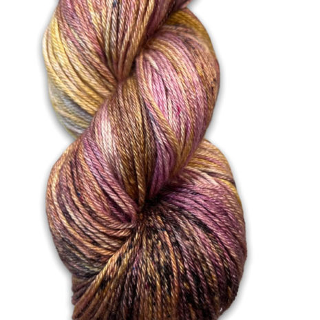 BFL silk, luxury hand dyed fingering weight yarn