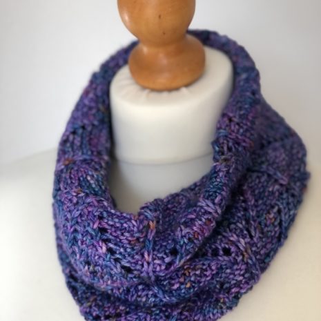 hand knit merino silk cowl