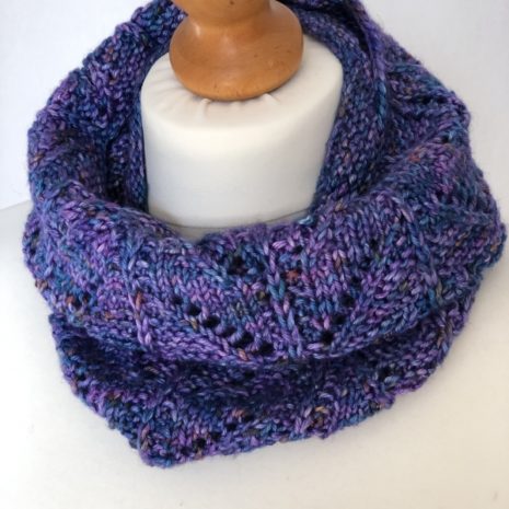 hand knit merino silk cowl