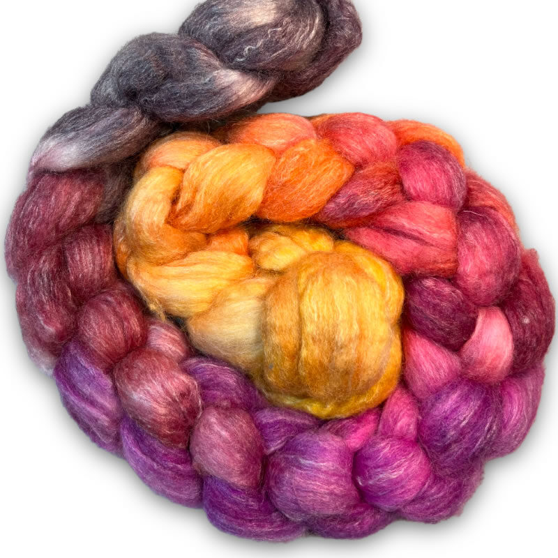 BFL bamboo and nylon spinning fibre