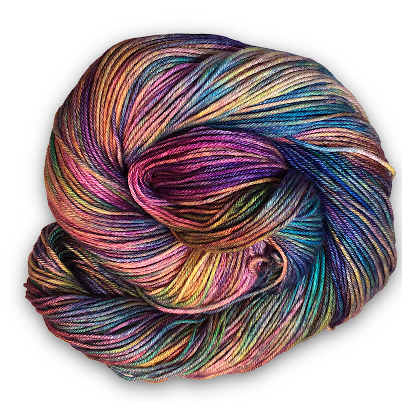 Mallard -double knit merino silk hand dyed yarn