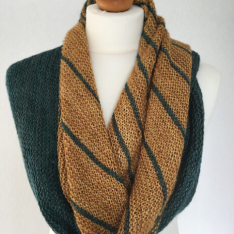 Merino and silk hand knitted shawl