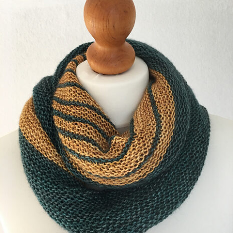 Merino and silk hand knitted shawl