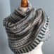 crescent shaped hand spun shawl