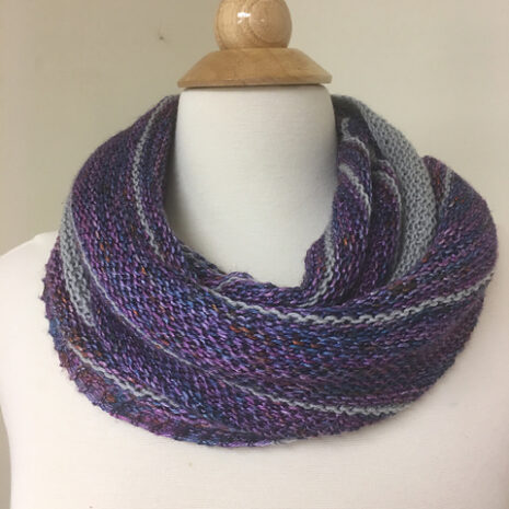 Merino and silk hand knitted shawl