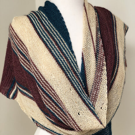 Merino and silk hand knitted shawl