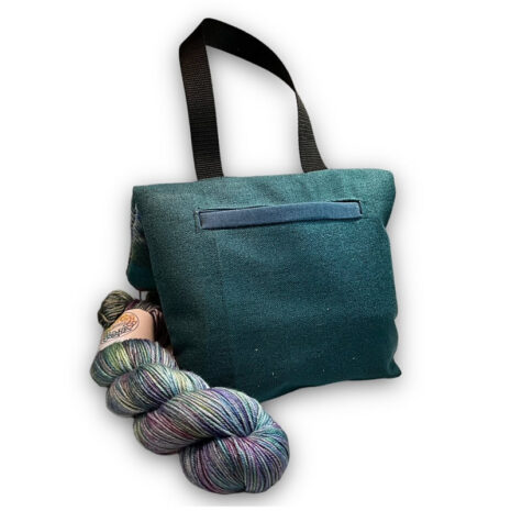 Harris tweed fold over bag. Size small.