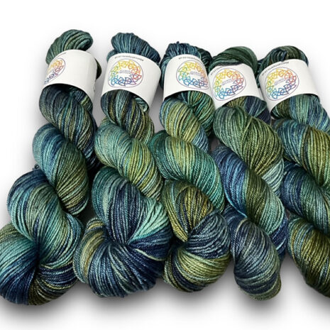 Emily - Double knit, bfl silk hand dyed yarn