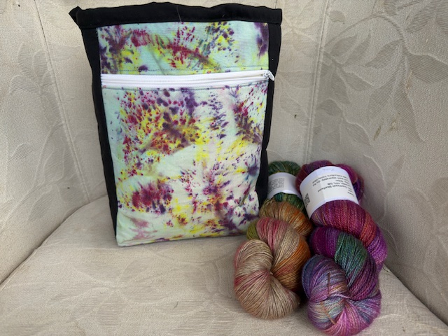 hand dyed fabric zippered bags