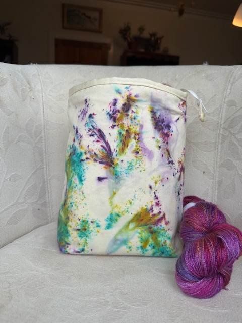 hand dyed fabric zippered bags