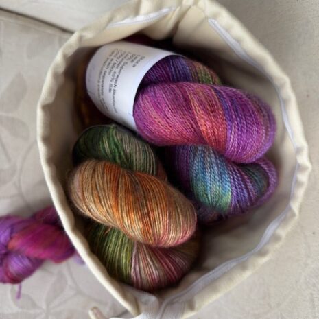 hand dyed fabric zippered bags