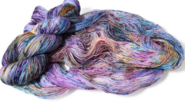 Speckle pink purple 4 ply merino nylon